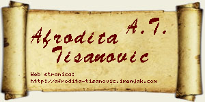 Afrodita Tišanović vizit kartica